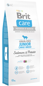 Brit Care Grain-free Junior Large Breed Salmon & Potato 12 kg - HUL I POSE