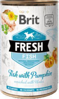 Brit Fresh Hundefoder Vådfoder Fisk & Græskar 400g
