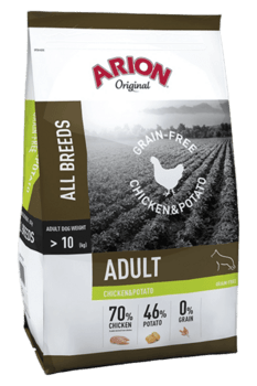 Arion Original Hundefoder Adult All Breeds Grain Free Kylling & Kartoffel 12kg