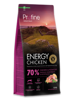 Profine Energy Chicken & Potatoes 15kg hundefoder til den aktive hund