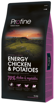 Profine Energy Chicken & Potatoes 15kg hundefoder til den aktive hund