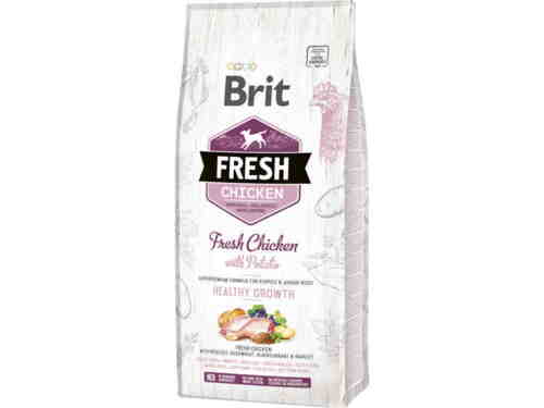 Brit Fresh Hundefoder Puppy Kylling & Kartoffel Healthy Growth 12kg