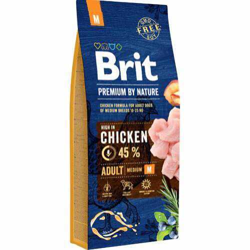 Brit Premium by Nature Adult Medium Kylling 15kg