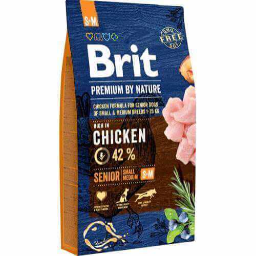 Brit Premium by Nature Senior S/M Kylling 8kg