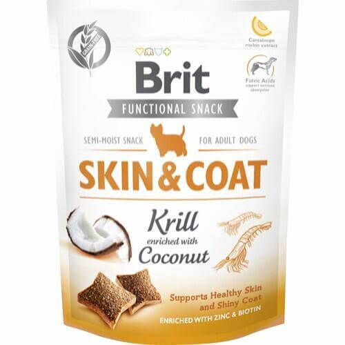 Brit Care Hund Godbidder Skin & Coat Krill Snack 150g