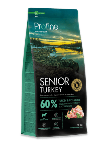 Profine Senior Turkey med glucosamin er superpremium fuldfoder til seniorhunde