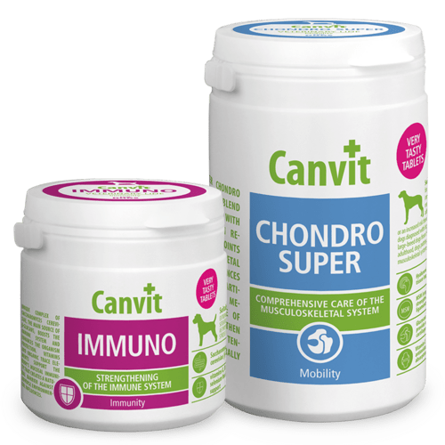 Canvit Chondro Super 230g + Canvit Immuno 100g - Kosttilskud til hund