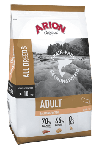 Arion Original Hundefoder Adult All Breeds Grain Free Laks & Kartoffel 12kg